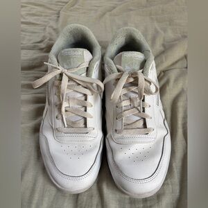 Reebok White and Gray/Green Sneakers